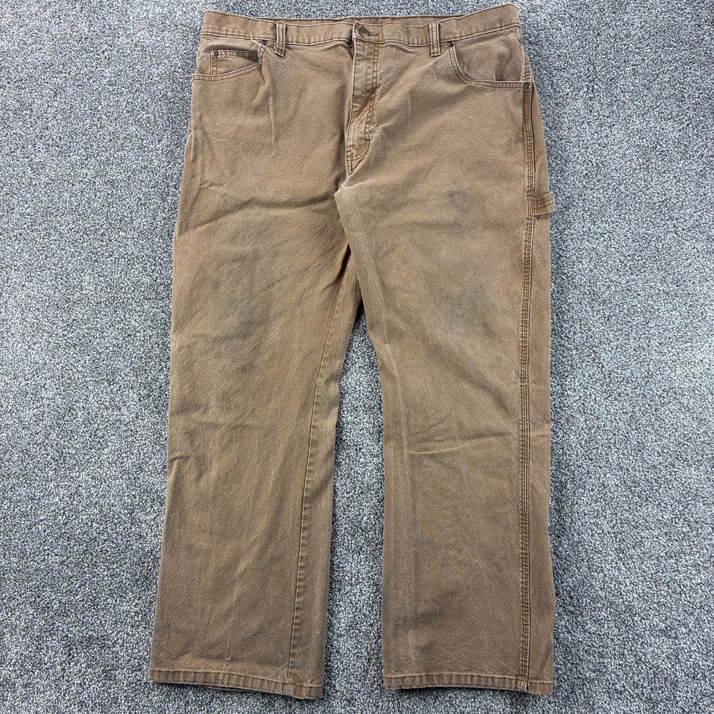 Vintage Y2K Dickies Carpenter Pants Mens 38x30‎ Beige Heavy Canvas Distressed